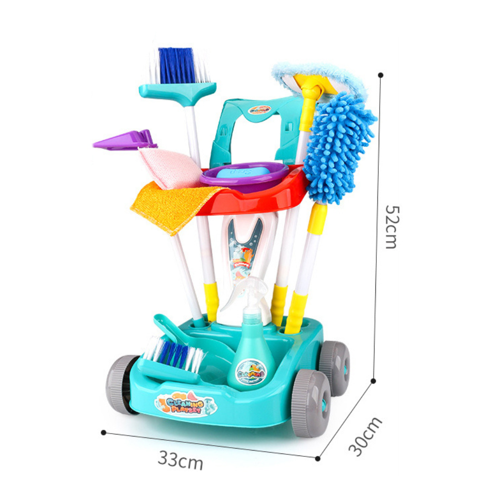 Carrito De Limpieza Infantil Con Accesorios Juego Didáctico-5