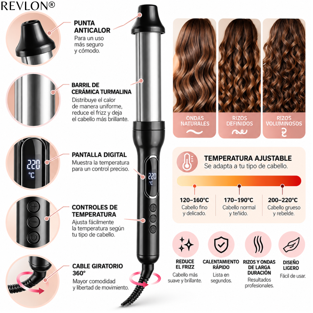 Rizador Revlon Expansible 2 En 1 Ceramica 215 C-3