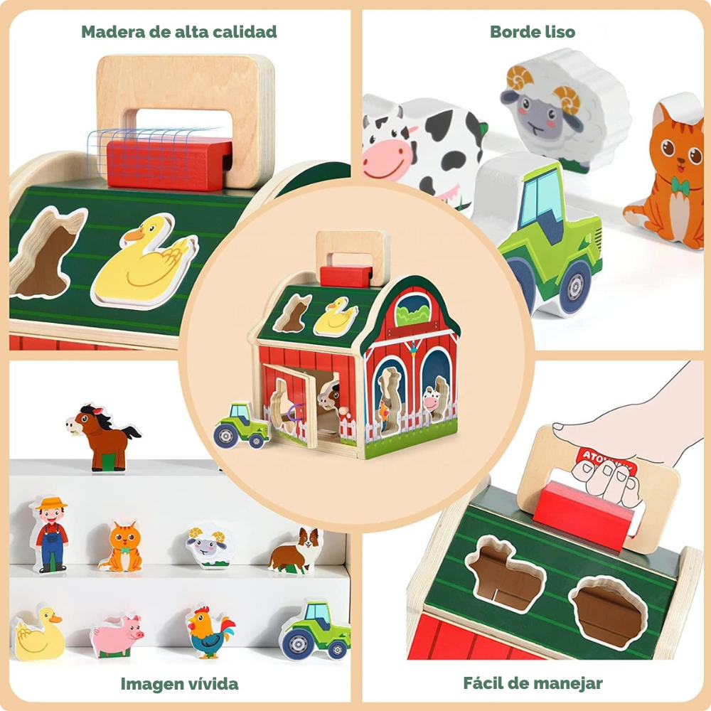 Granja Didáctica de Madera Juego Educativo Infantil-2