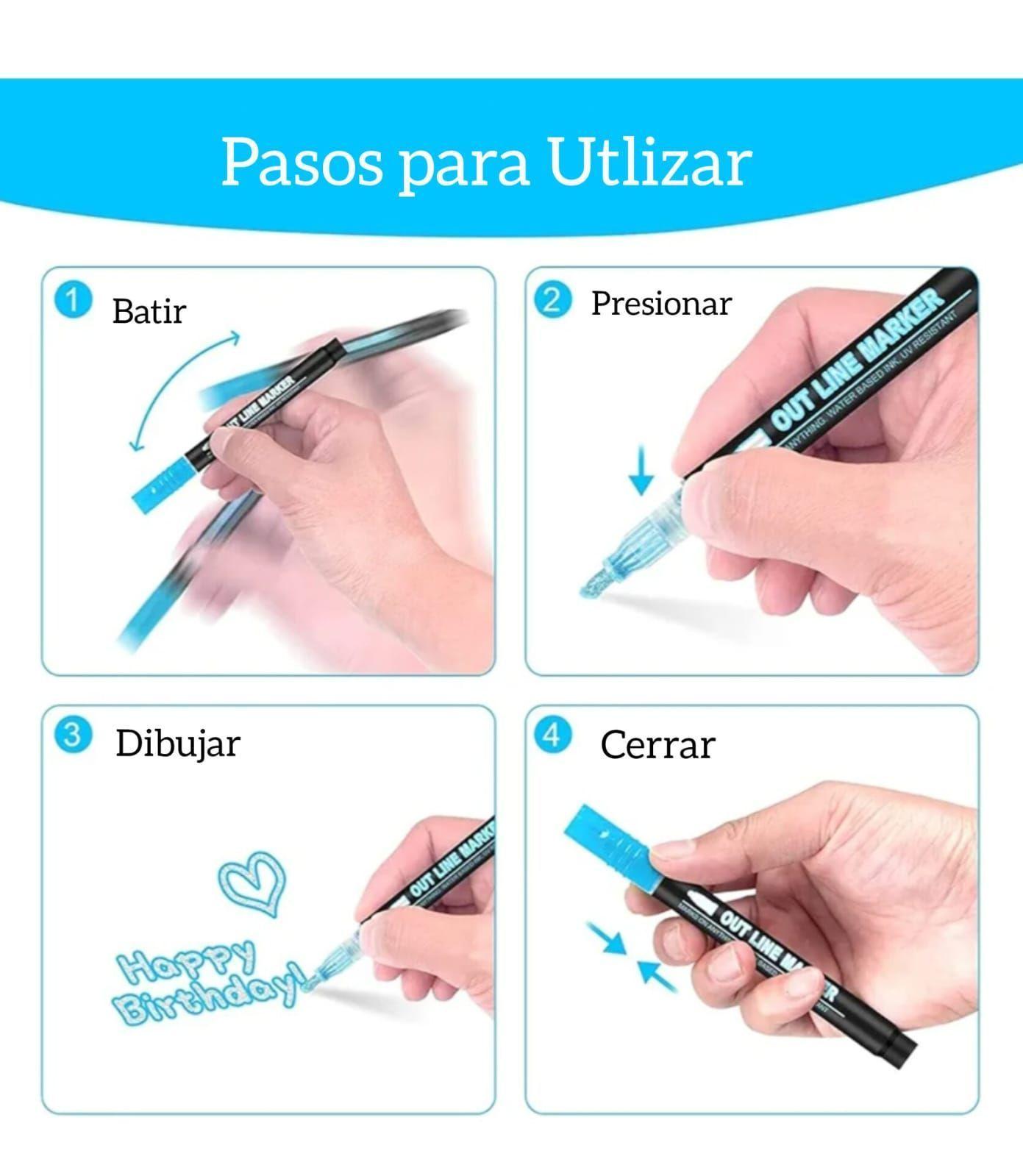 LÁPICES MARCADORES MÁGICOS 24 COLORES METÁLICOS-3