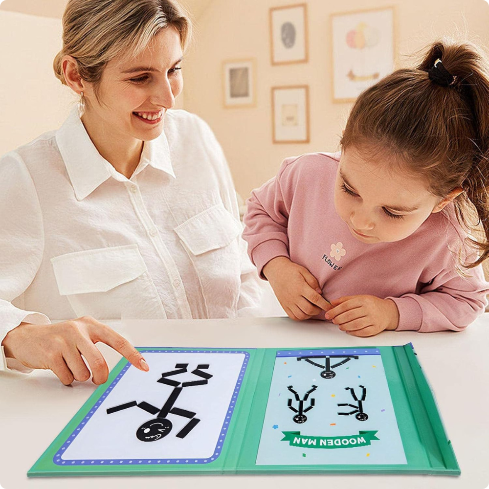 Libro Magnético “Wooden Man”  Juego de Imanes-2