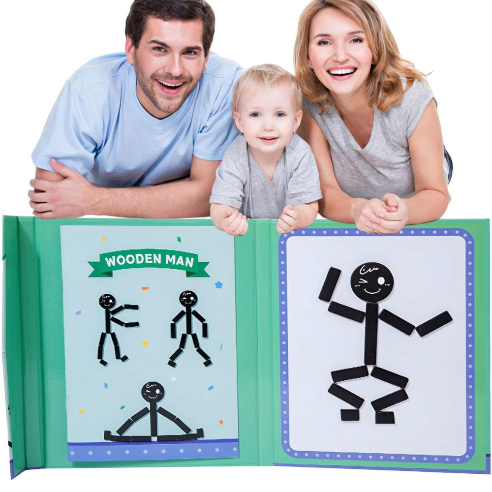 Libro Magnético “Wooden Man”  Juego de Imanes-3