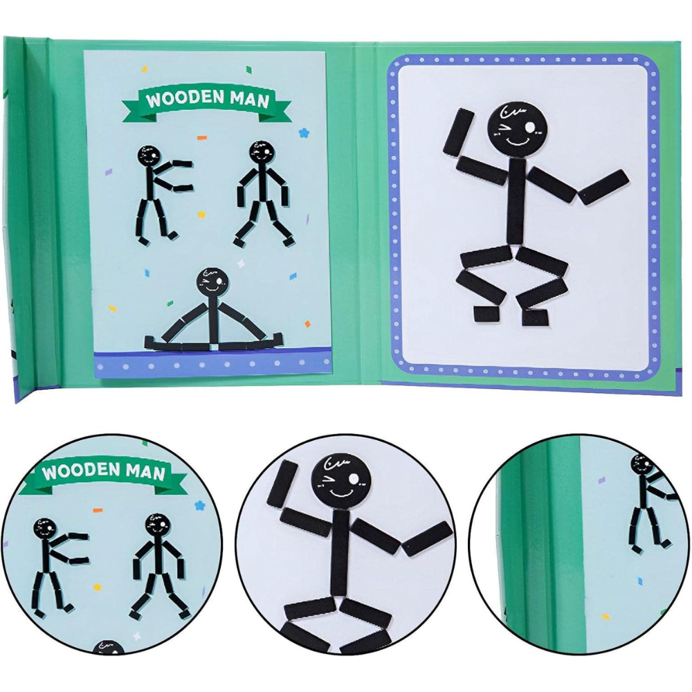 Libro Magnético “Wooden Man”  Juego de Imanes-4