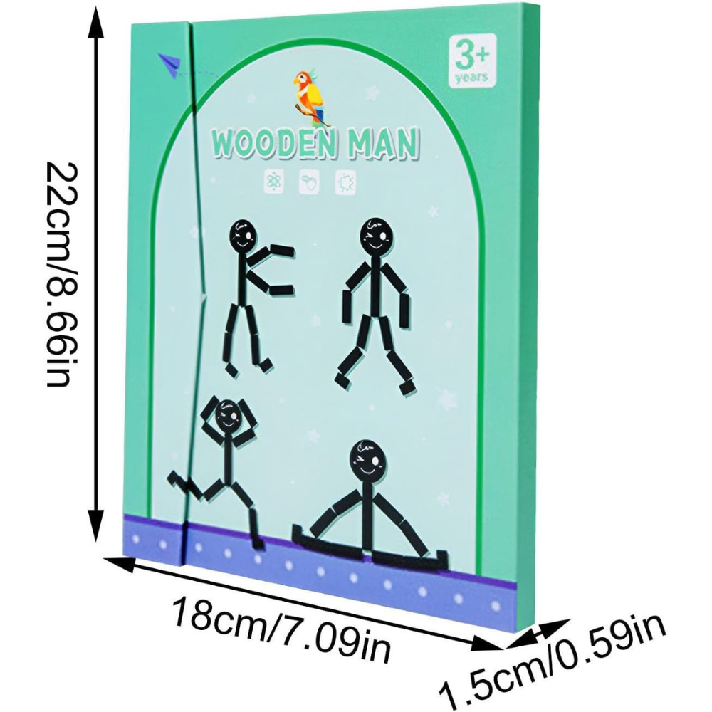 Libro Magnético “Wooden Man”  Juego de Imanes-5