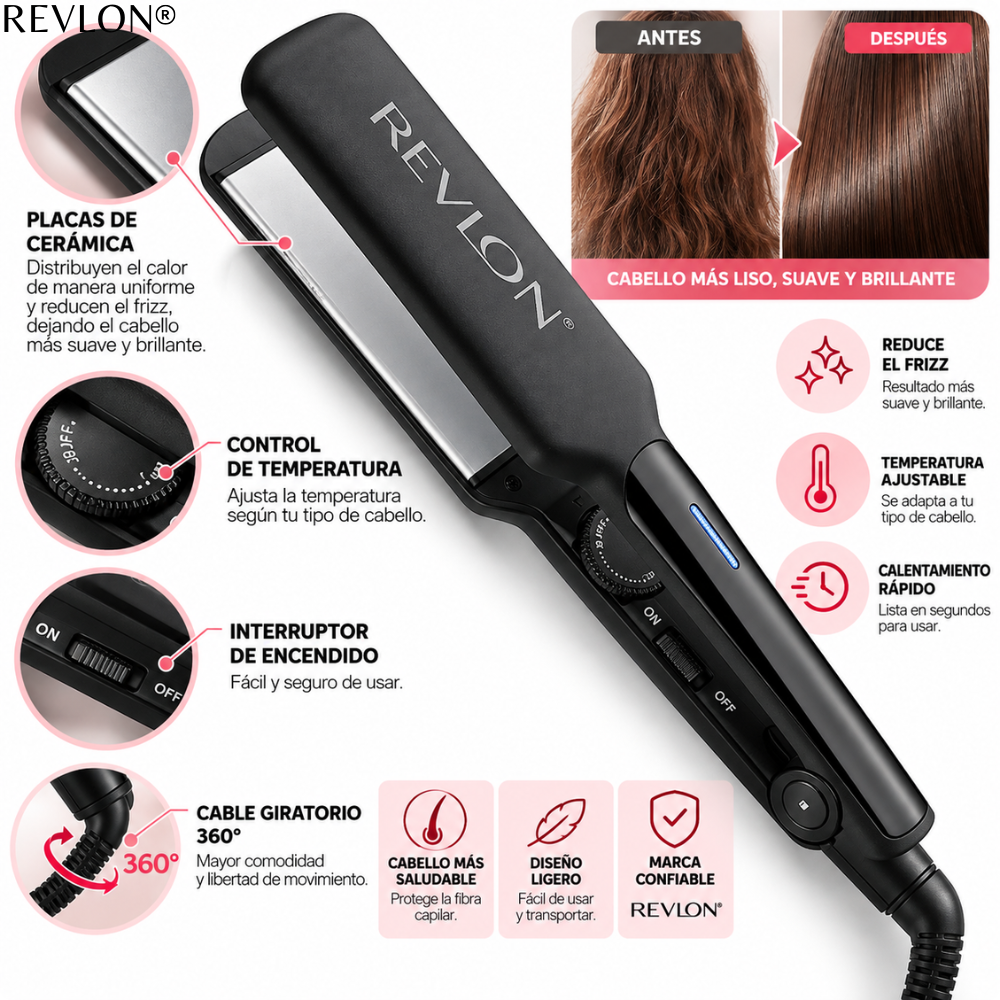 Plancha Alisadora Revlon Fast Results Ceramica 2-4