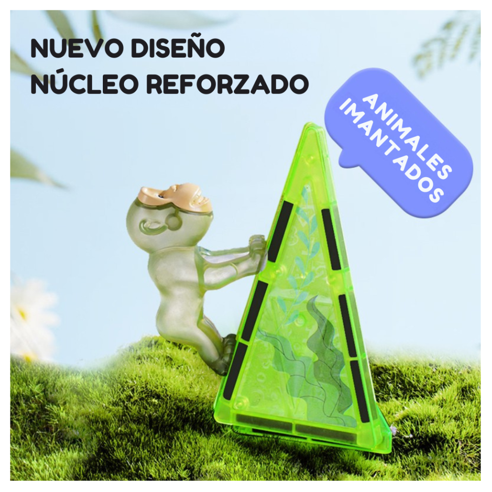 Set de Bloques Magnéticos con Animales de la Selva – 40 Pcs-3