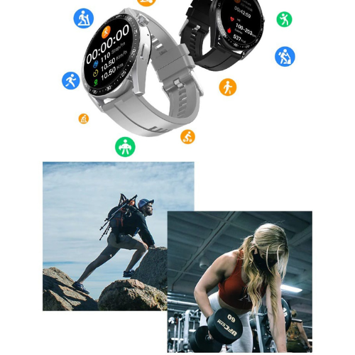 RELOJ SMARTWATCH HW3 PRO PANTALLA 3D NFC NARANJO-3