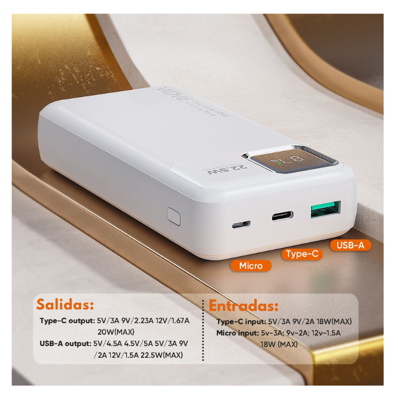 Power Bank 20.000 mAh - Vidvie Original-3