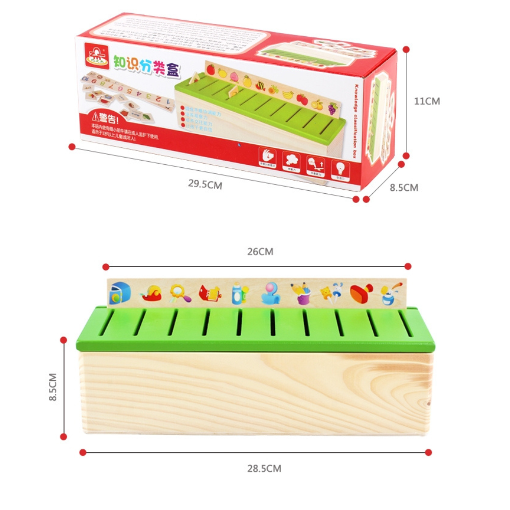 Caja Clasificadora de Madera Juego Educativo Montessori-5