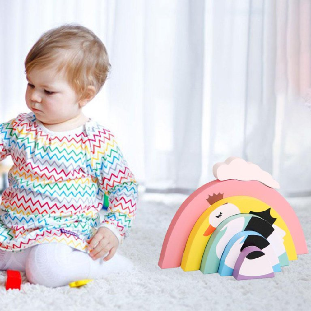 Arcoíris de Madera Apilable  Montessori-5