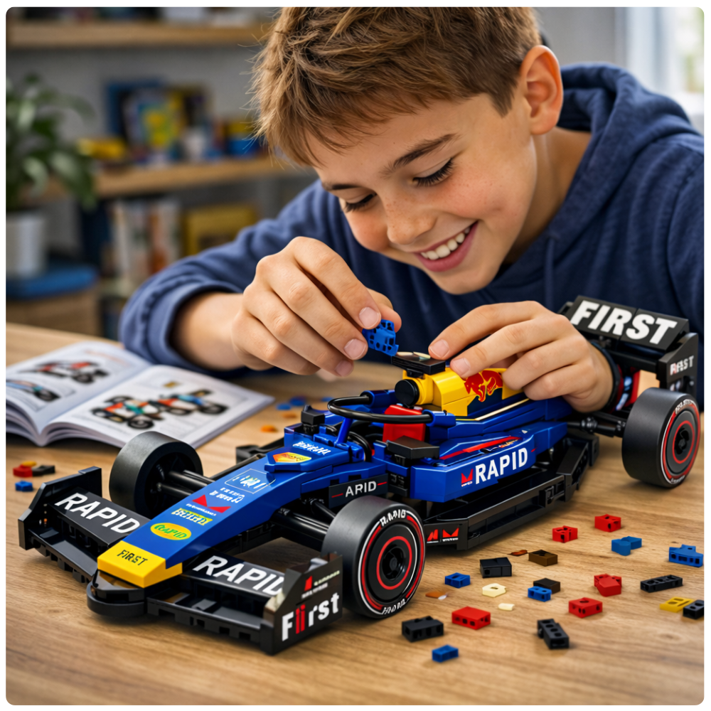 Auto de Carreras para Armar 312 Piezas Formula Racing Juguete STEM-4