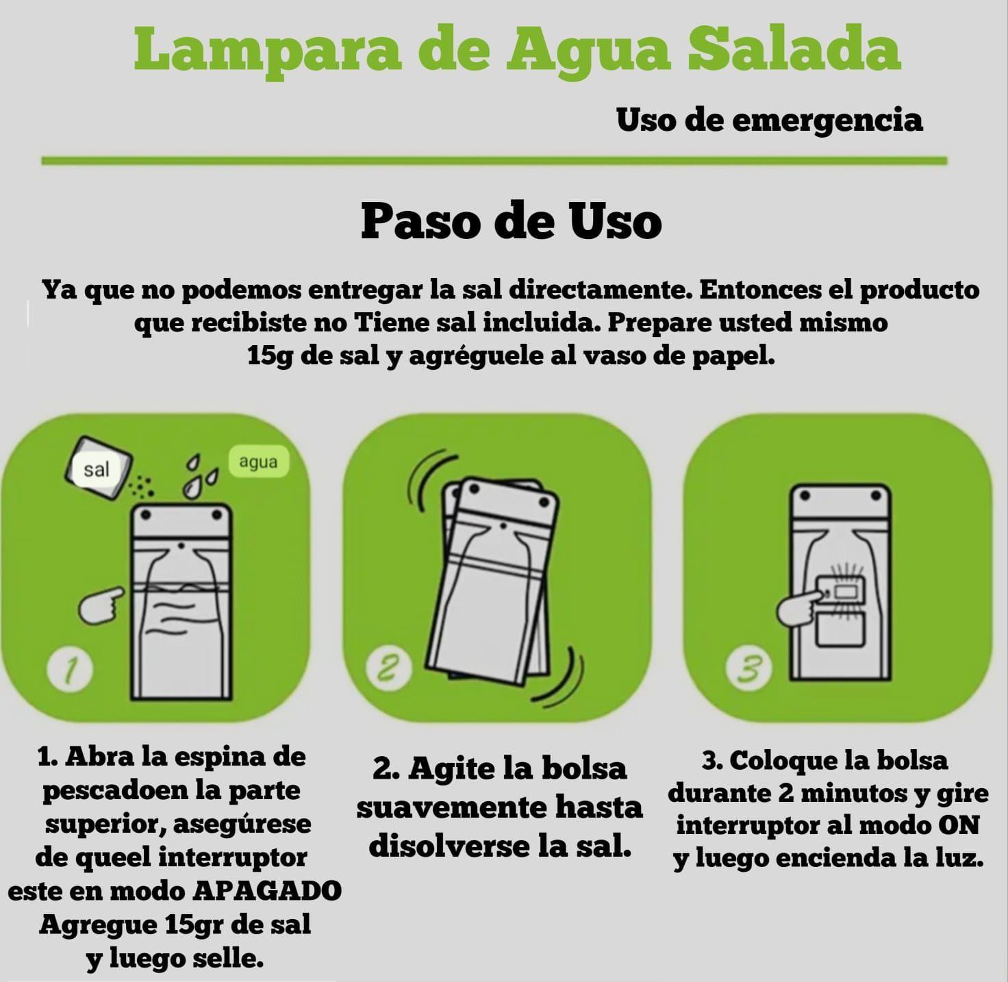 LINTERNA DE AGUA SALADA LUZ LED DE EMERGENCIA PARA ACAMPAR-3