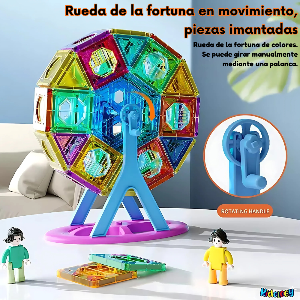 Set de Bloques Magnéticos de Construcción – 120 Piezas-5