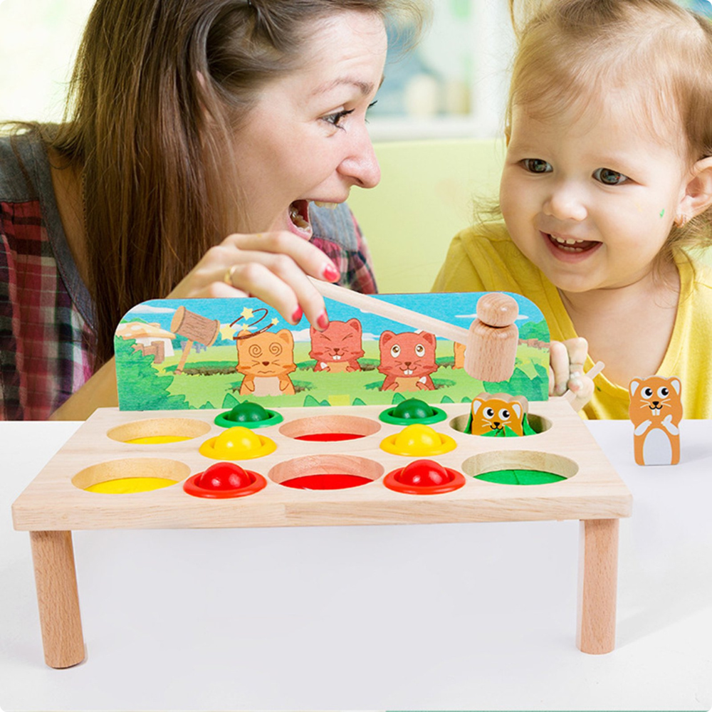 Juego de Pega al Topo de Madera  Interactivo y Educativo-2