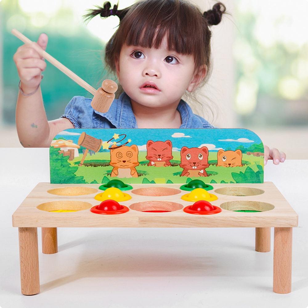Juego de Pega al Topo de Madera  Interactivo y Educativo-3