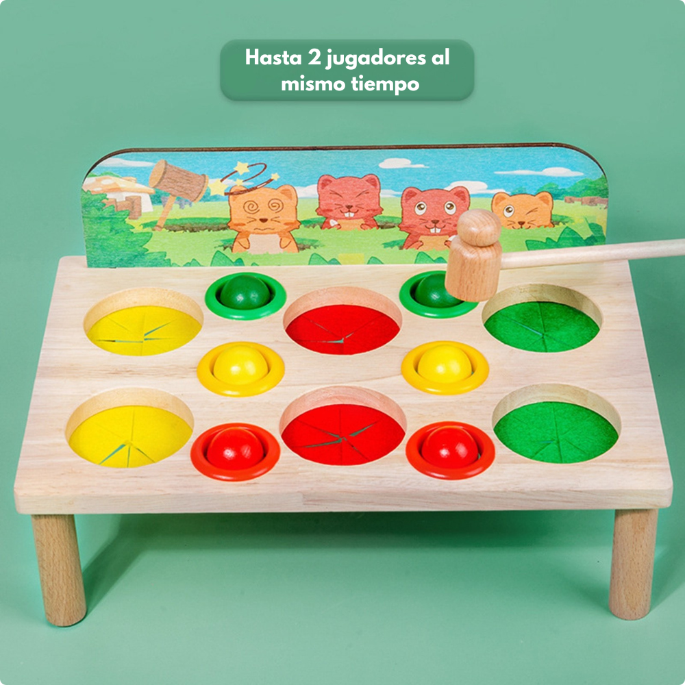Juego de Pega al Topo de Madera  Interactivo y Educativo-4