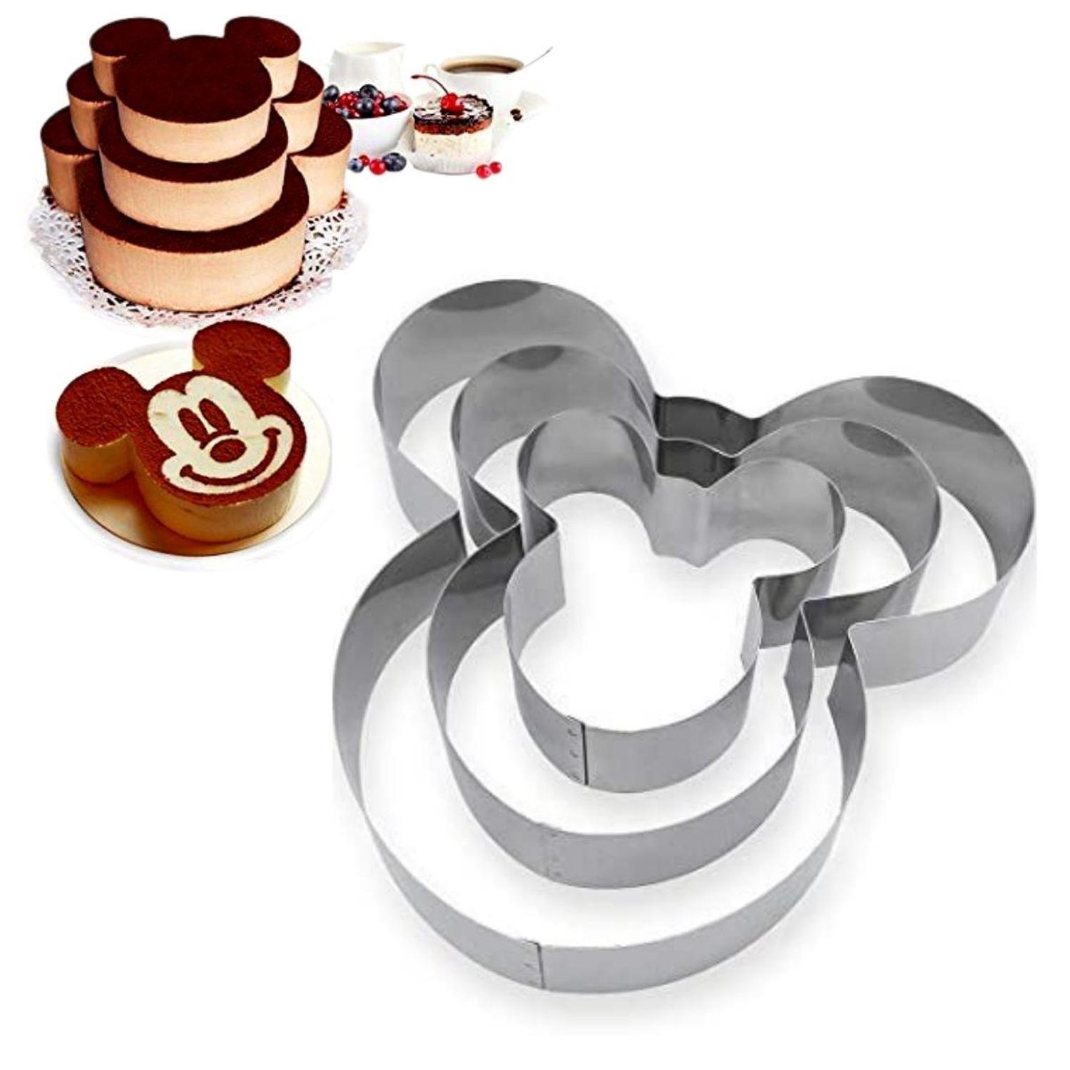 Molde Bizcocho Para Torta Ratón Cortador Masa Molde Ratón 3 Piezas-0