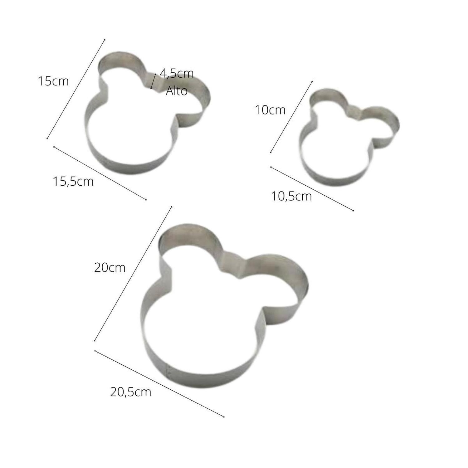 Molde Bizcocho Para Torta Ratón Cortador Masa Molde Ratón 3 Piezas-2