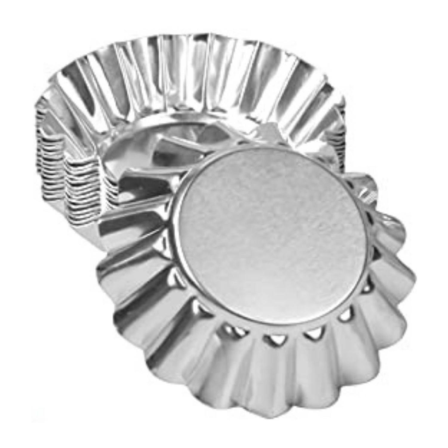 Molde Aluminio Para Tarta Fijo 12 Piezas Diámetro 7 cm-0