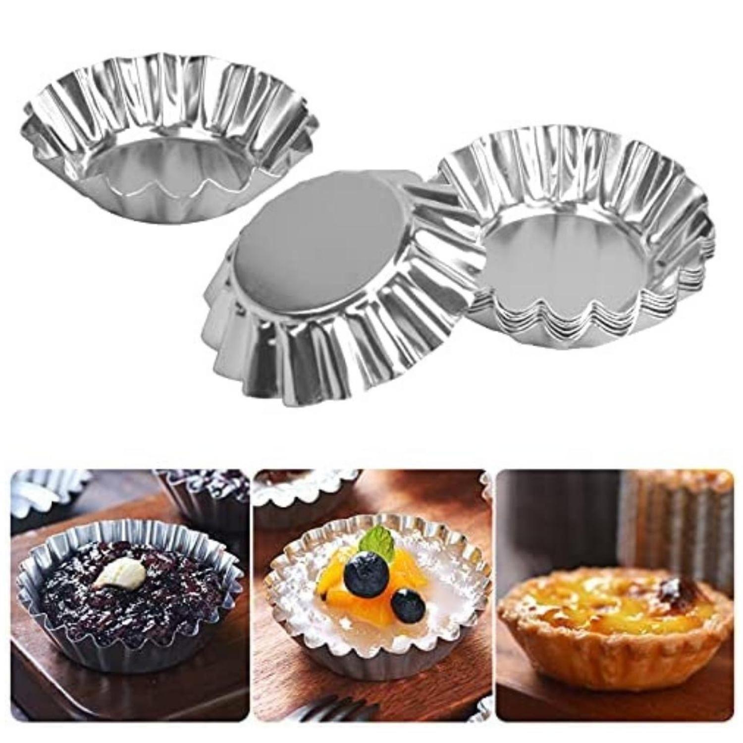 Molde Aluminio Para Tarta Fijo 12 Piezas Diámetro 7 cm-2