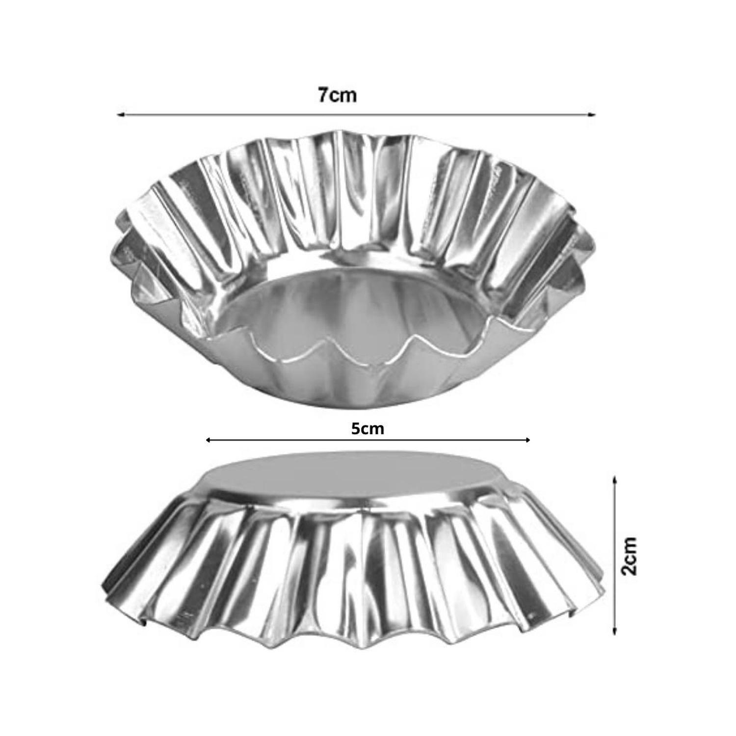 Molde Aluminio Para Tarta Fijo 12 Piezas Diámetro 7 cm-6