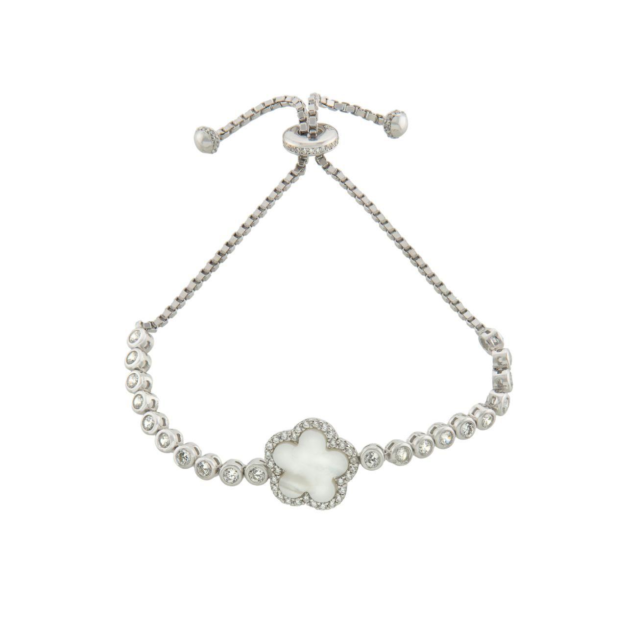 Pulsera Tenis Trebol Nacar-0