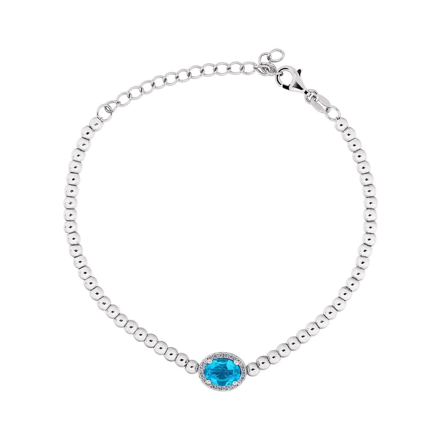 Pulsera Bloom 5,5 Ct Topacio Celeste-0