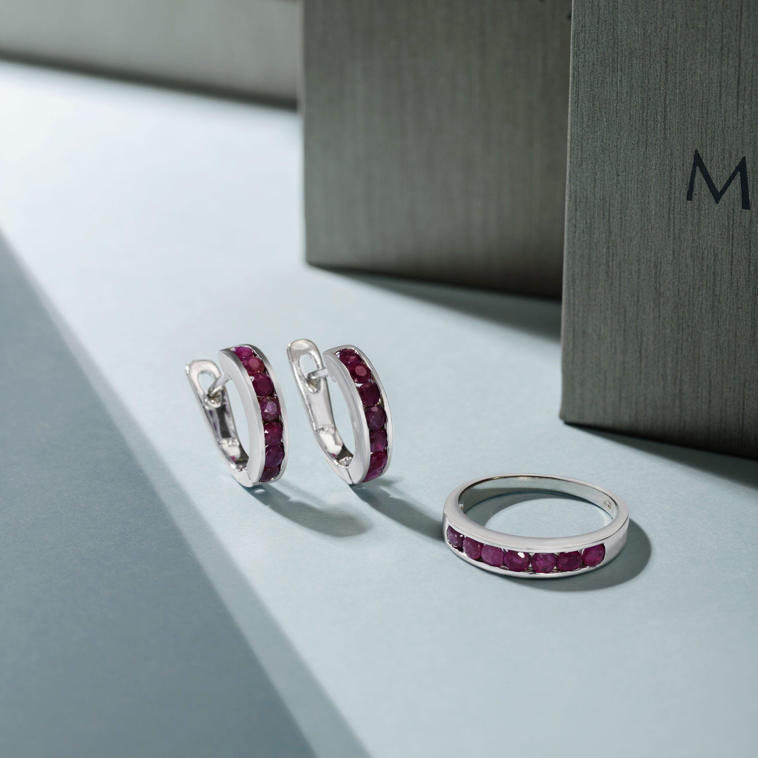 Anillo Rubí Bloom Plata 925 #14-1