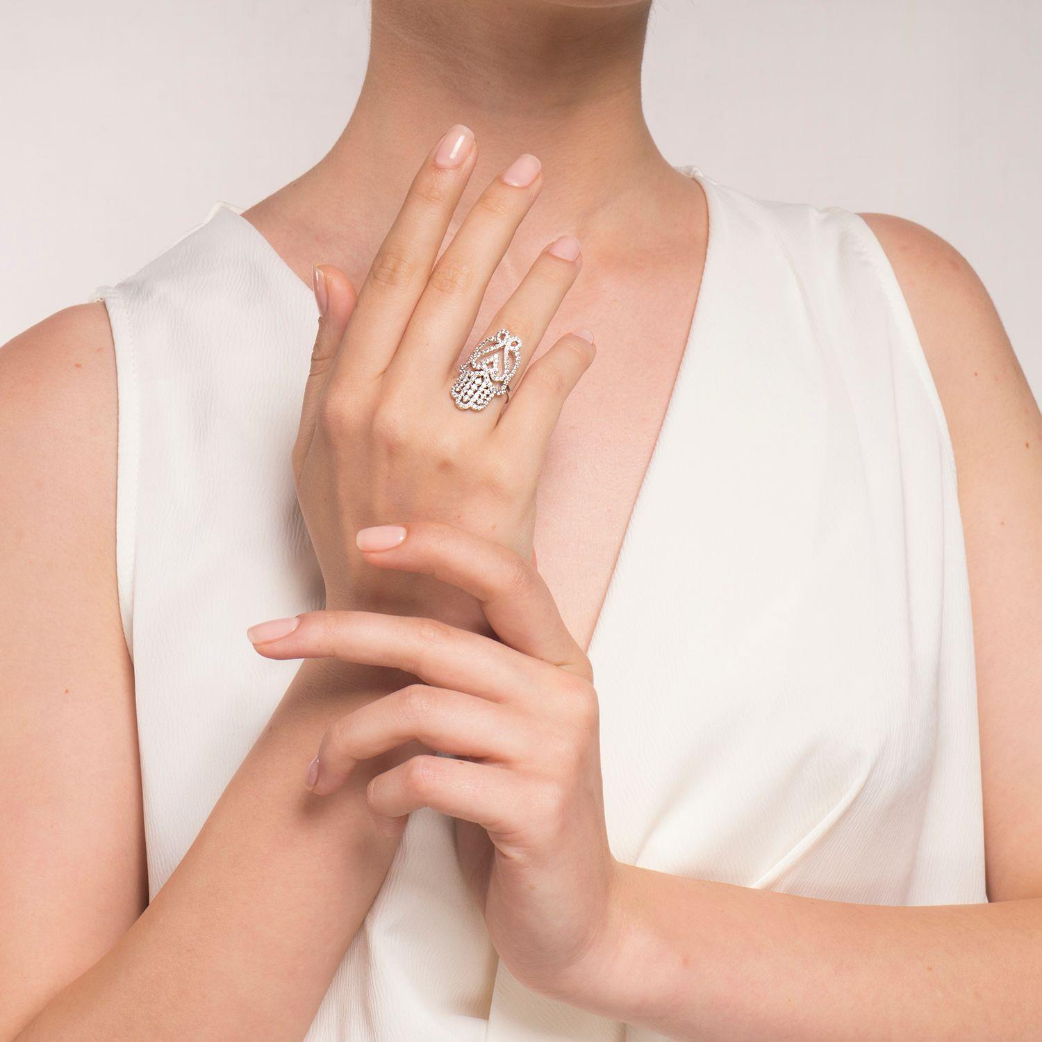 Anillo Hamsa Plata 925 #13-2