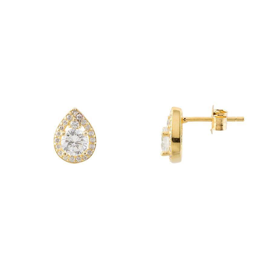 Aro Vermeil Pearshape Cz 10Mm-0