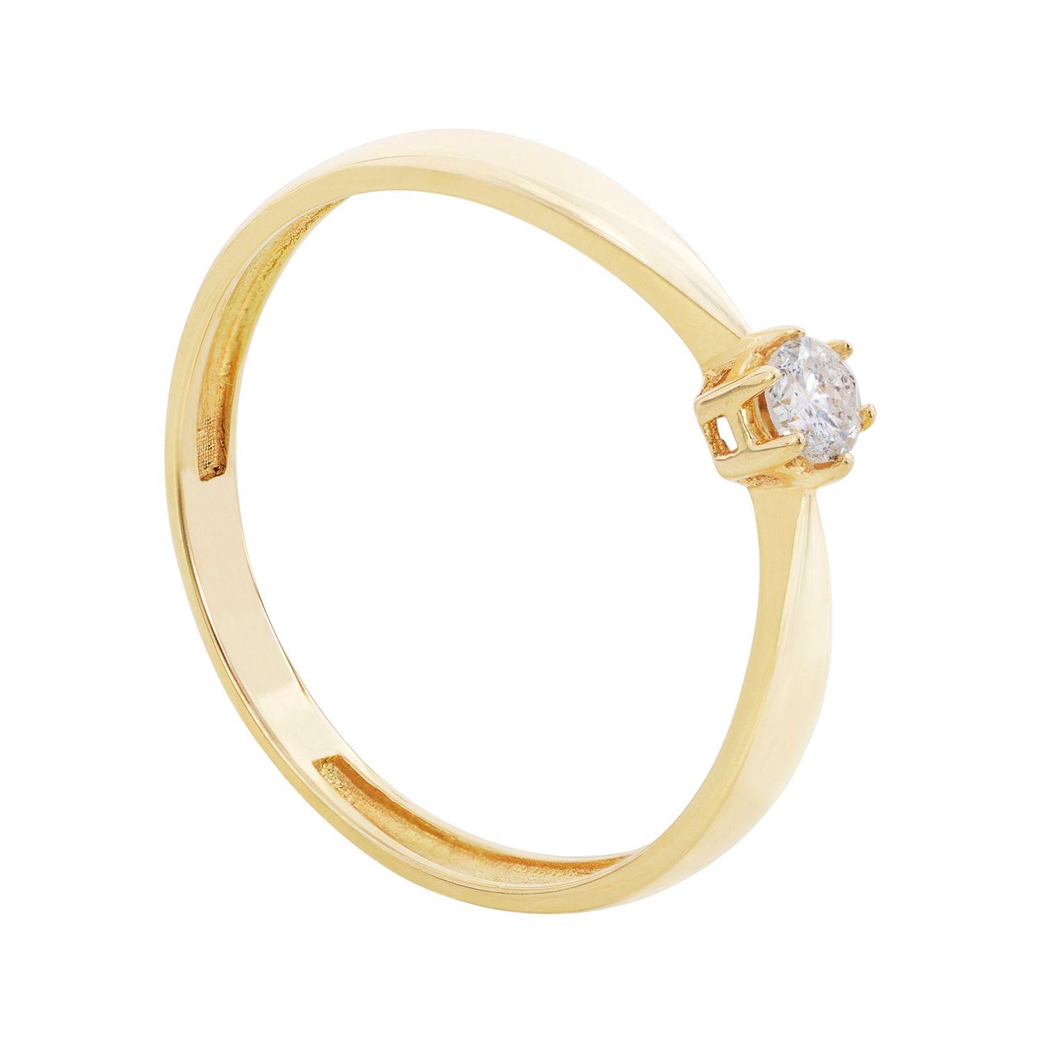 Anillo Oa Solitario Redondo Btes De 0.04Ct #13-0