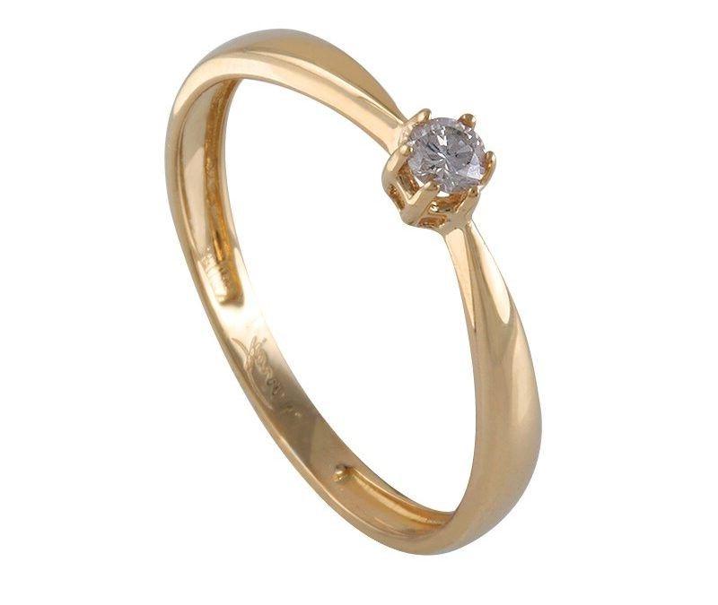 Anillo Oa Solitario Redondo Btes De 0.04Ct #13-2
