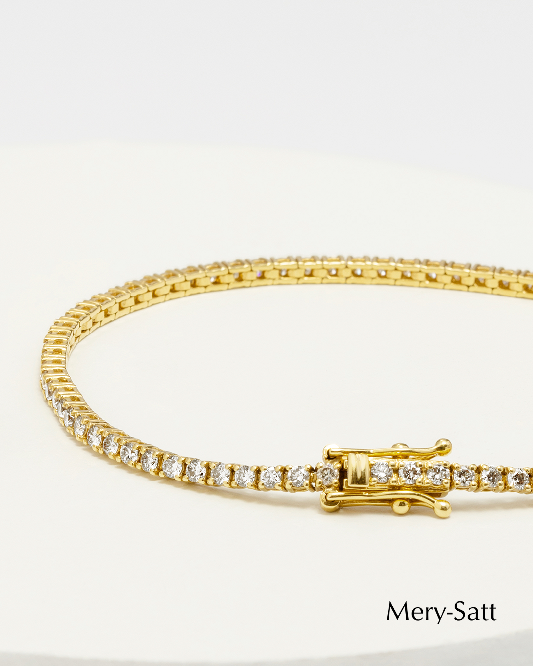 Pulsera De Oro Diamantes Tennis-2
