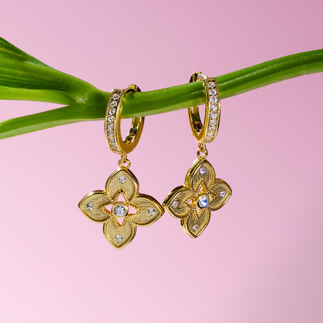 Argollas con Flor y circones-1