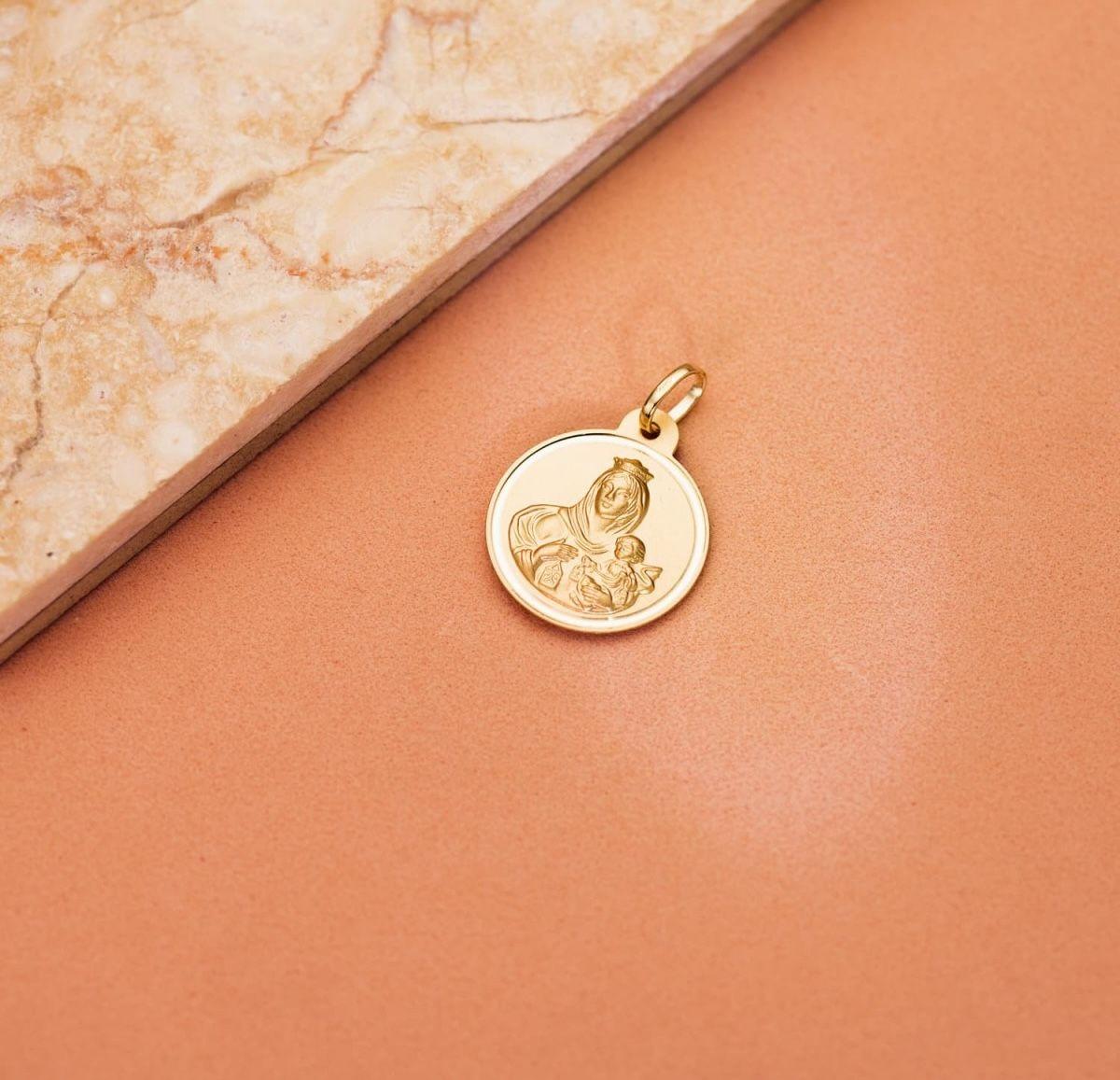 Medalla Escapulario 30Mm Oro 18K-2