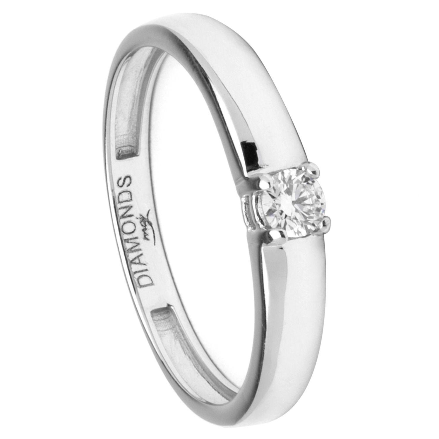 Anillo Solitario Brillante Central 0.12Ct #13-0