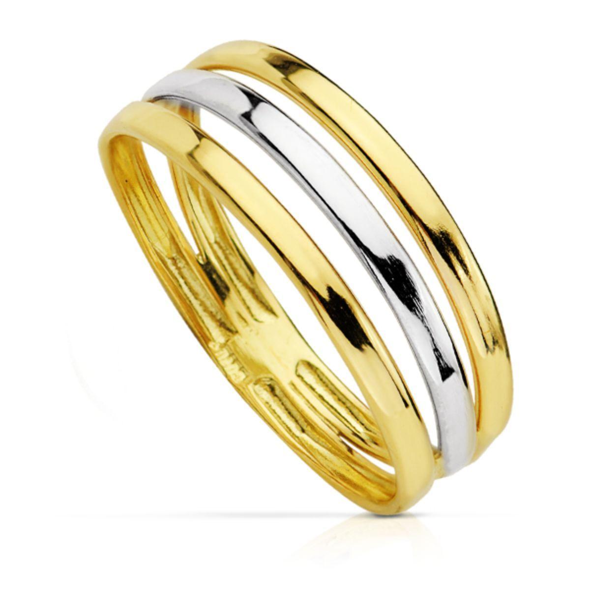 Anillo Bicolor Oro 18K #15-0
