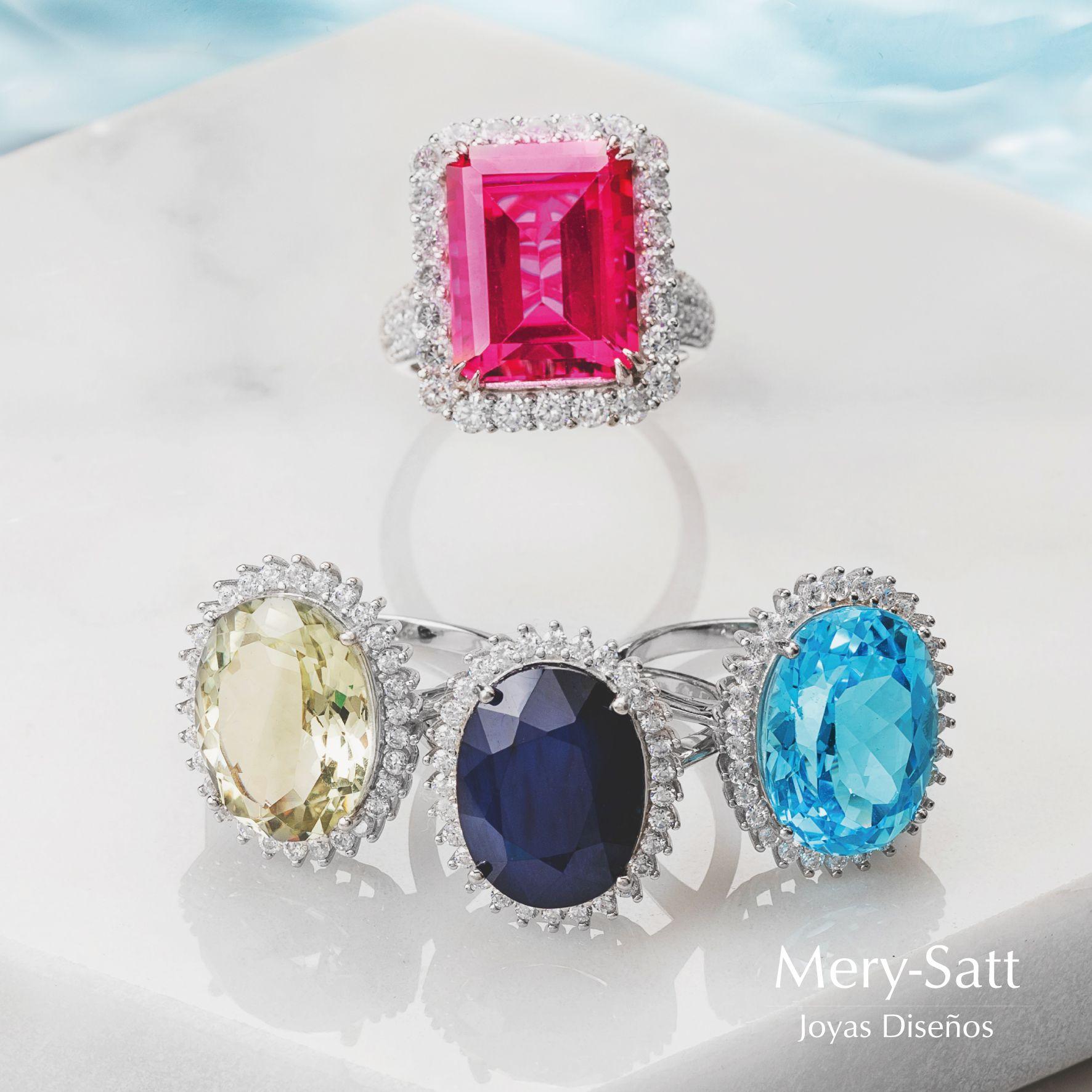 Anillo Bloom Topacio Celeste 6,5 Ct #12-1