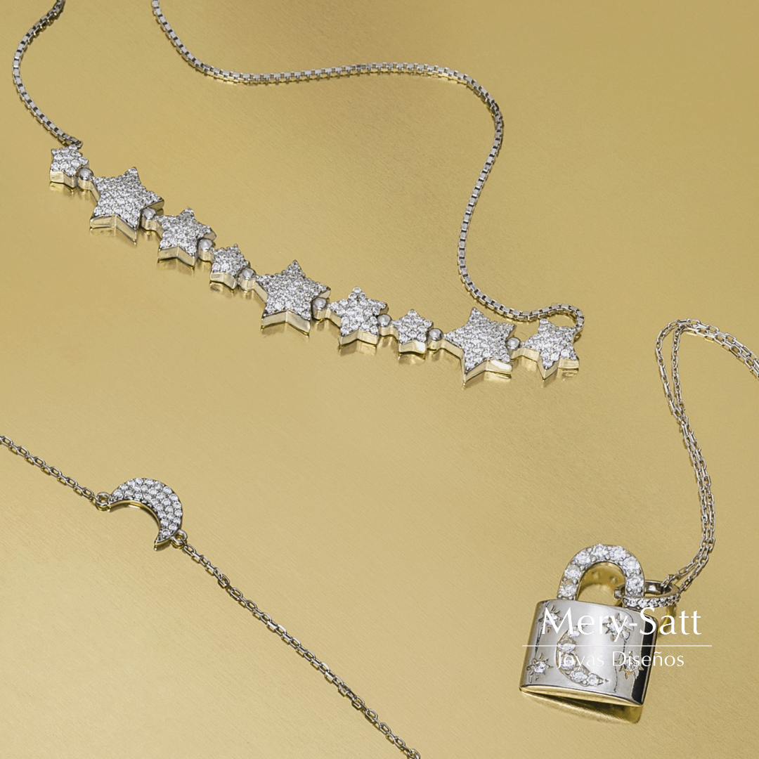 Collar We Are All Stars Candado Moon Lock-3