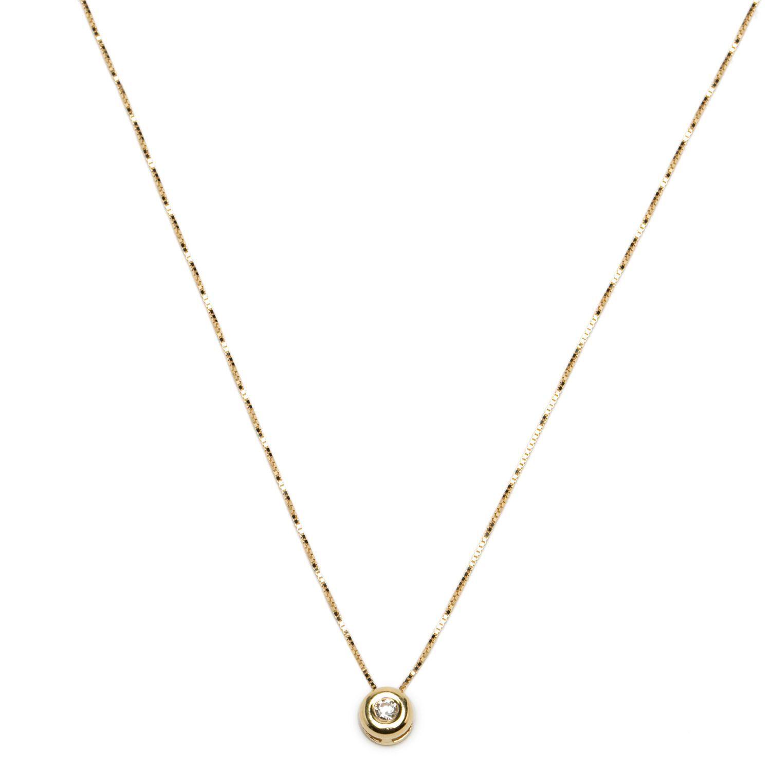 Punto De Luz Oro Amarillo 18K Diamante Bisel 0.14Ct-0