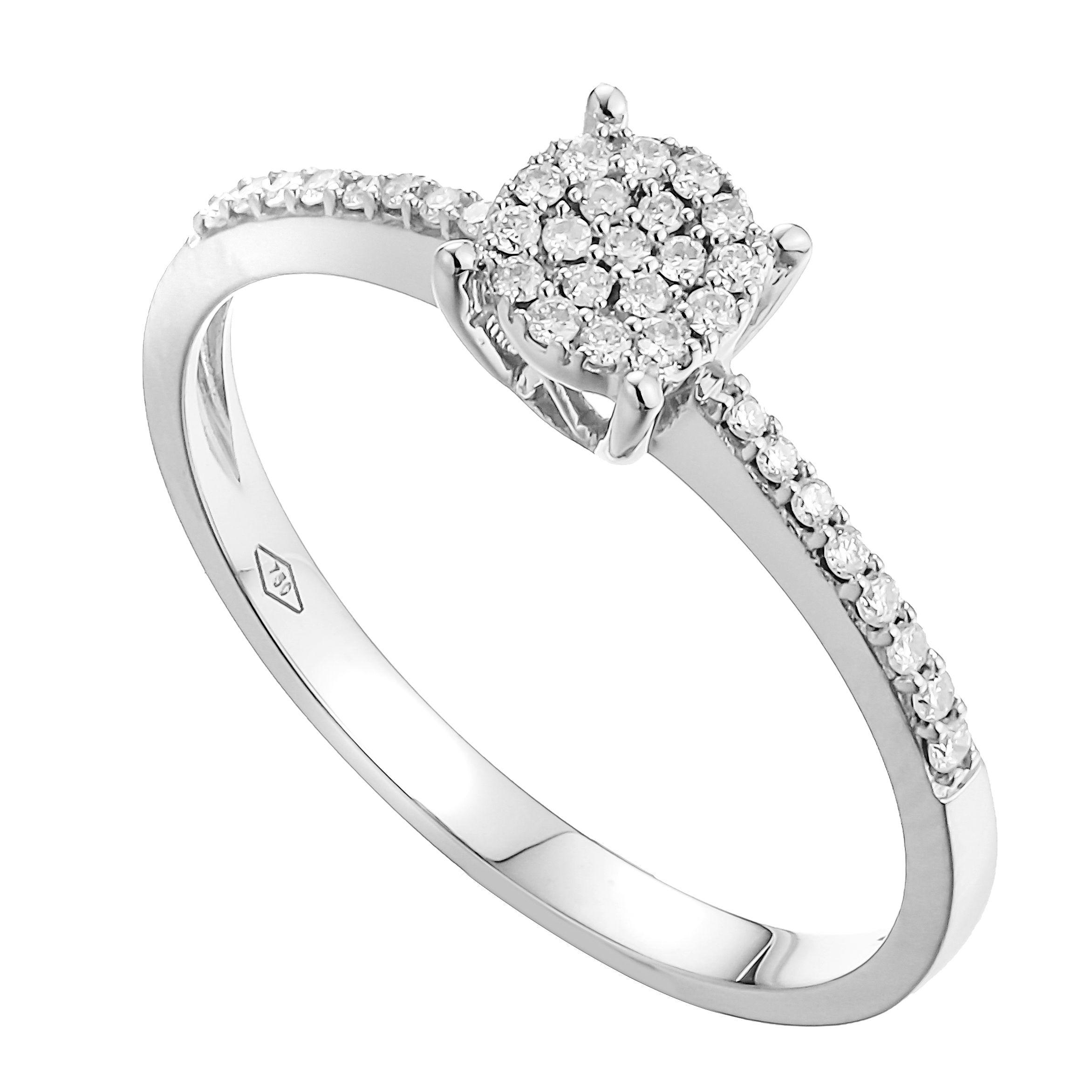 Anillo Sofia Oro Blanco 18K Brillantes 0.29Ct #14-0