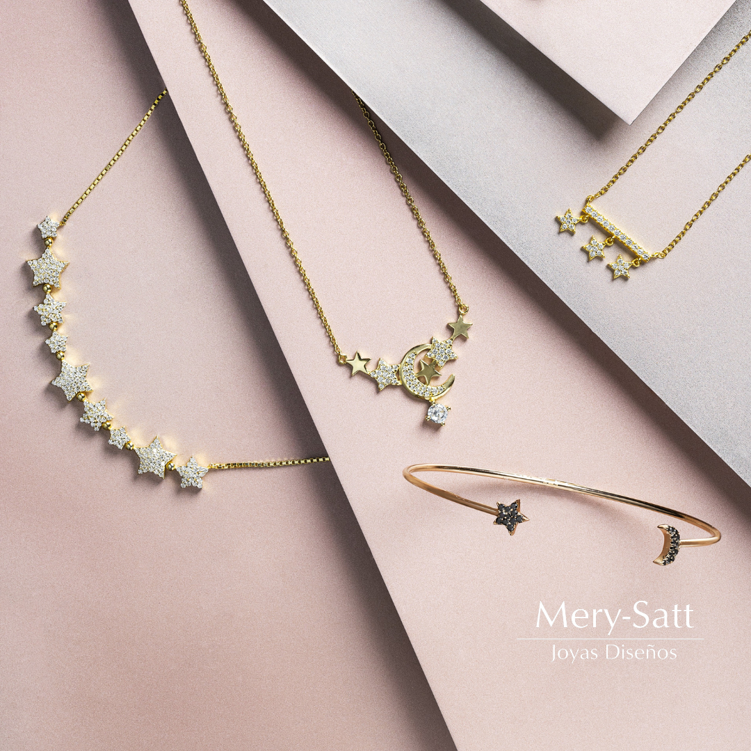 Collar Multiestrellas Rigidas Doradas-2