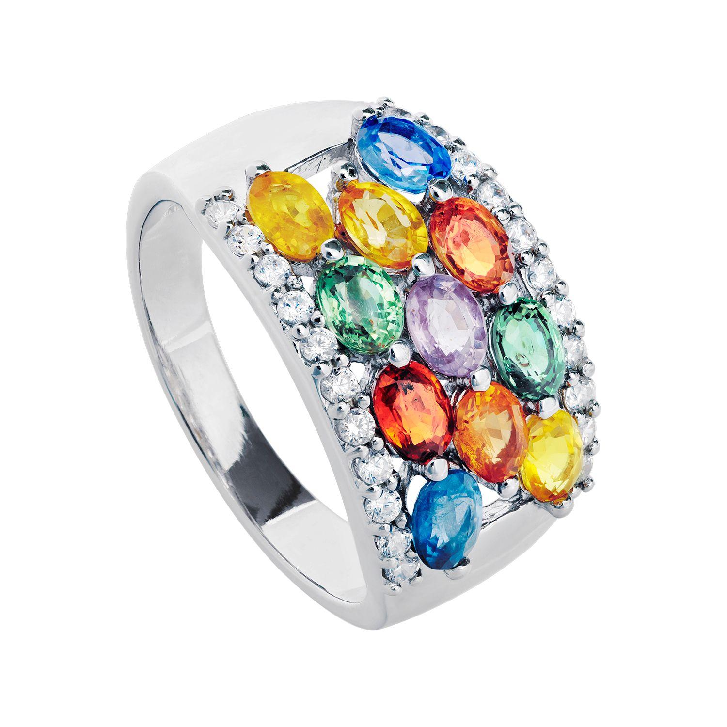 Anillo Bloom Zafiros Naturales 4,03Ct #14-0
