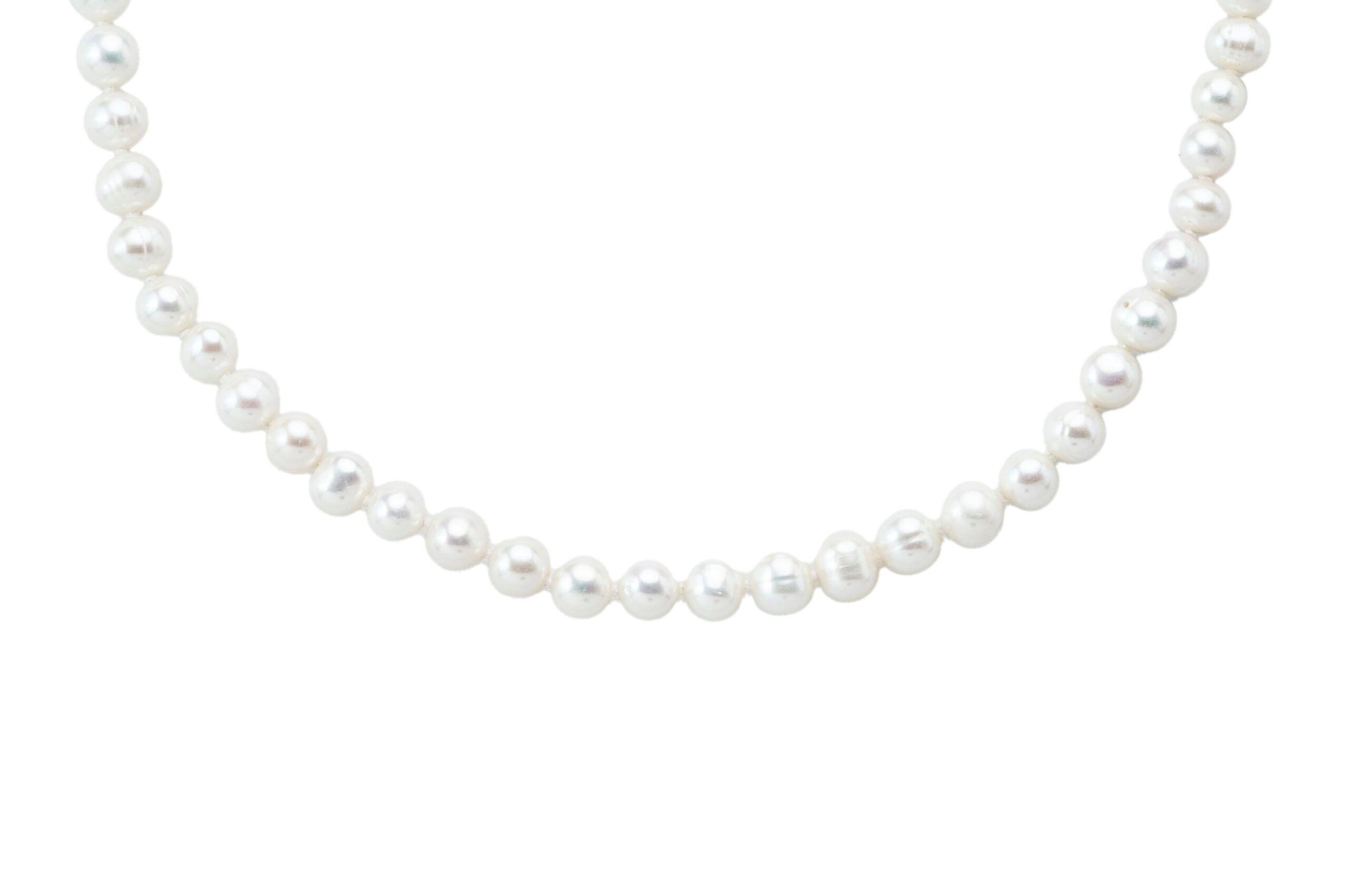 Collar De Perlas Naturales De 45 Cm-1