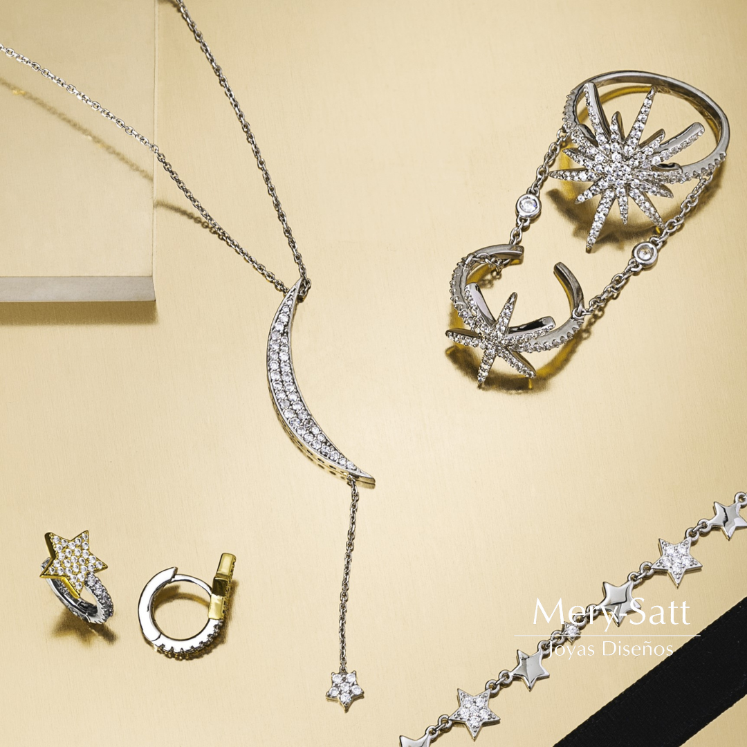 Anillo  Doble Estrella Y Cadena #16-2