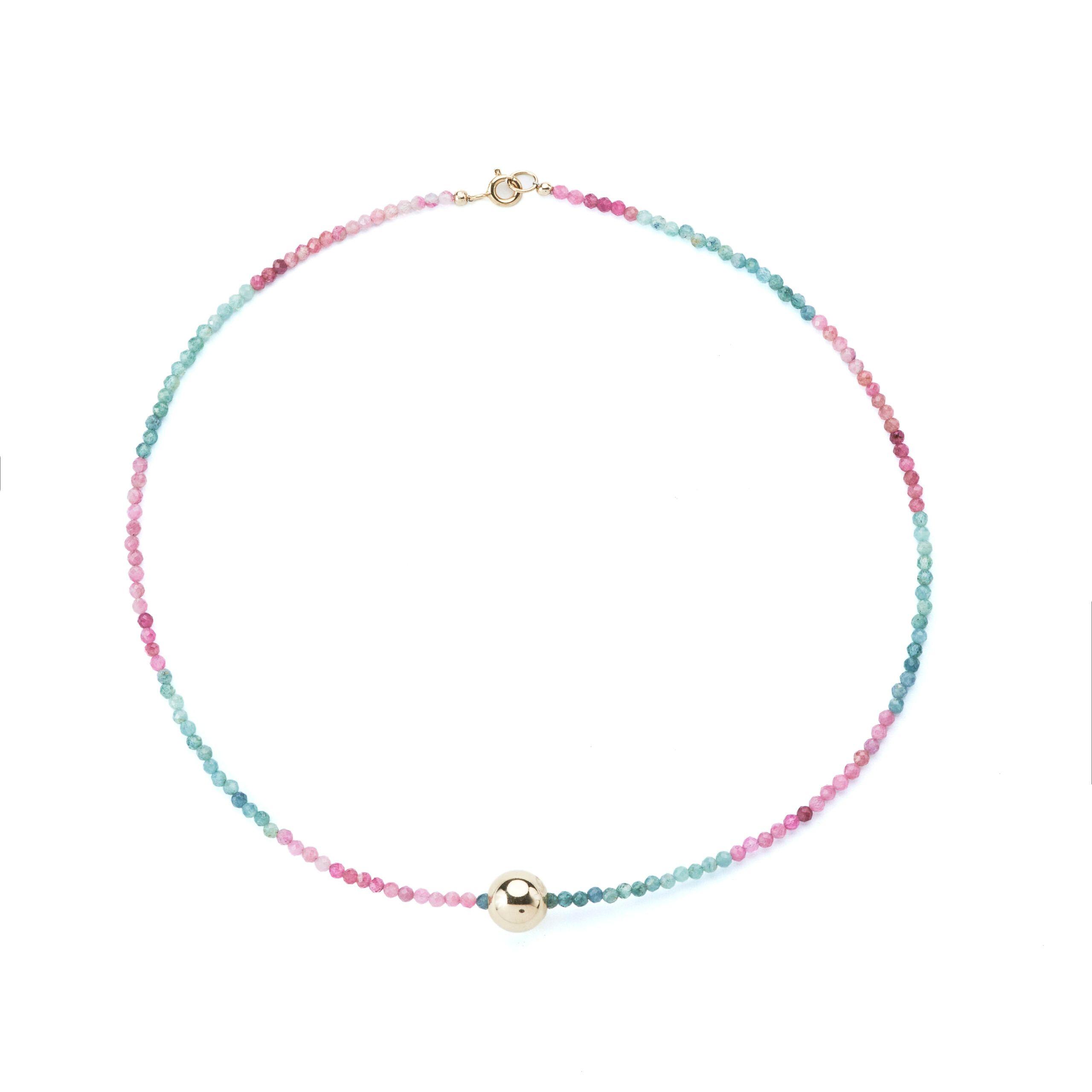 Collar Zafiros de Colores en Plata-2