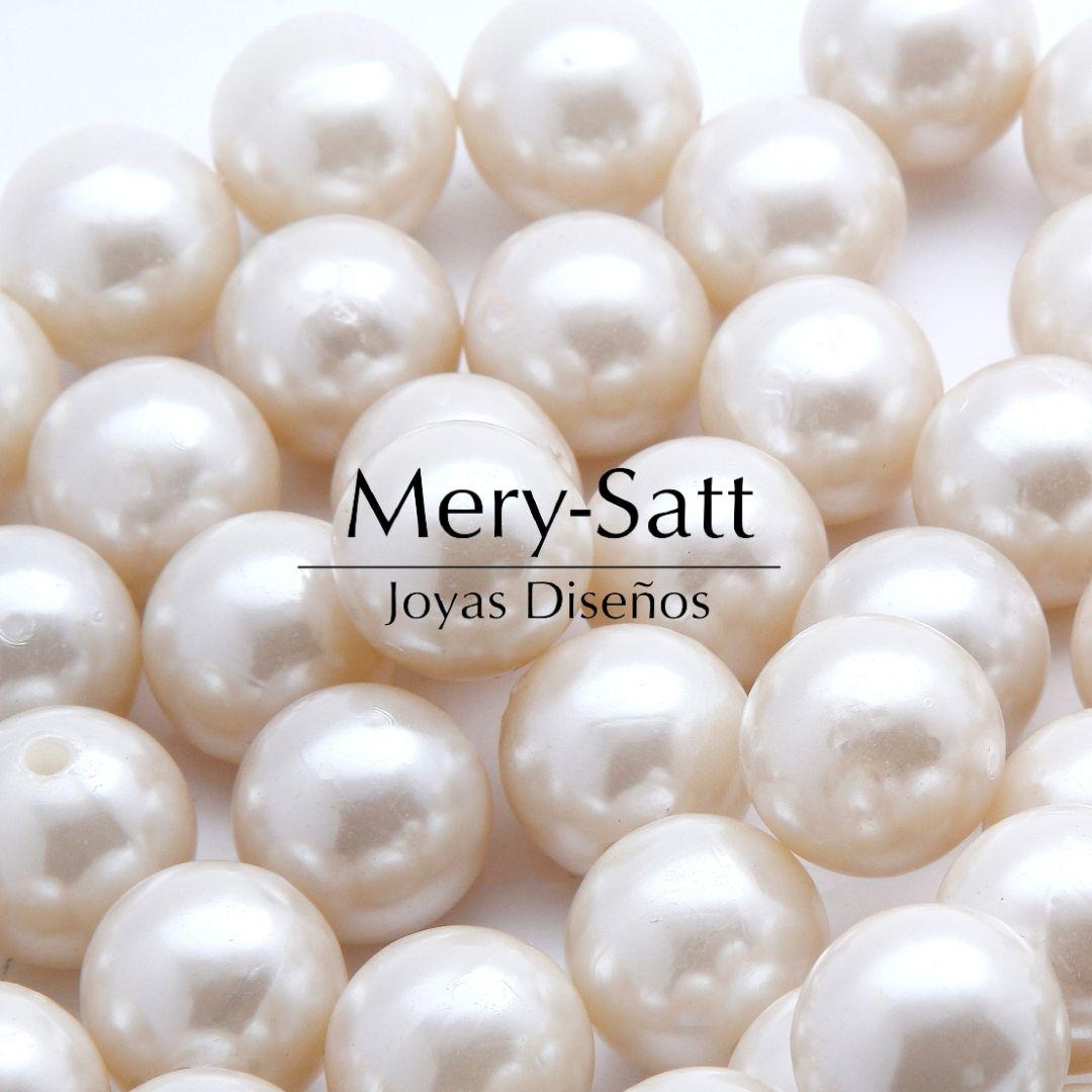 Aros Perlas Akoya Vastago Oro Blanco 18K - 7 Mm-2