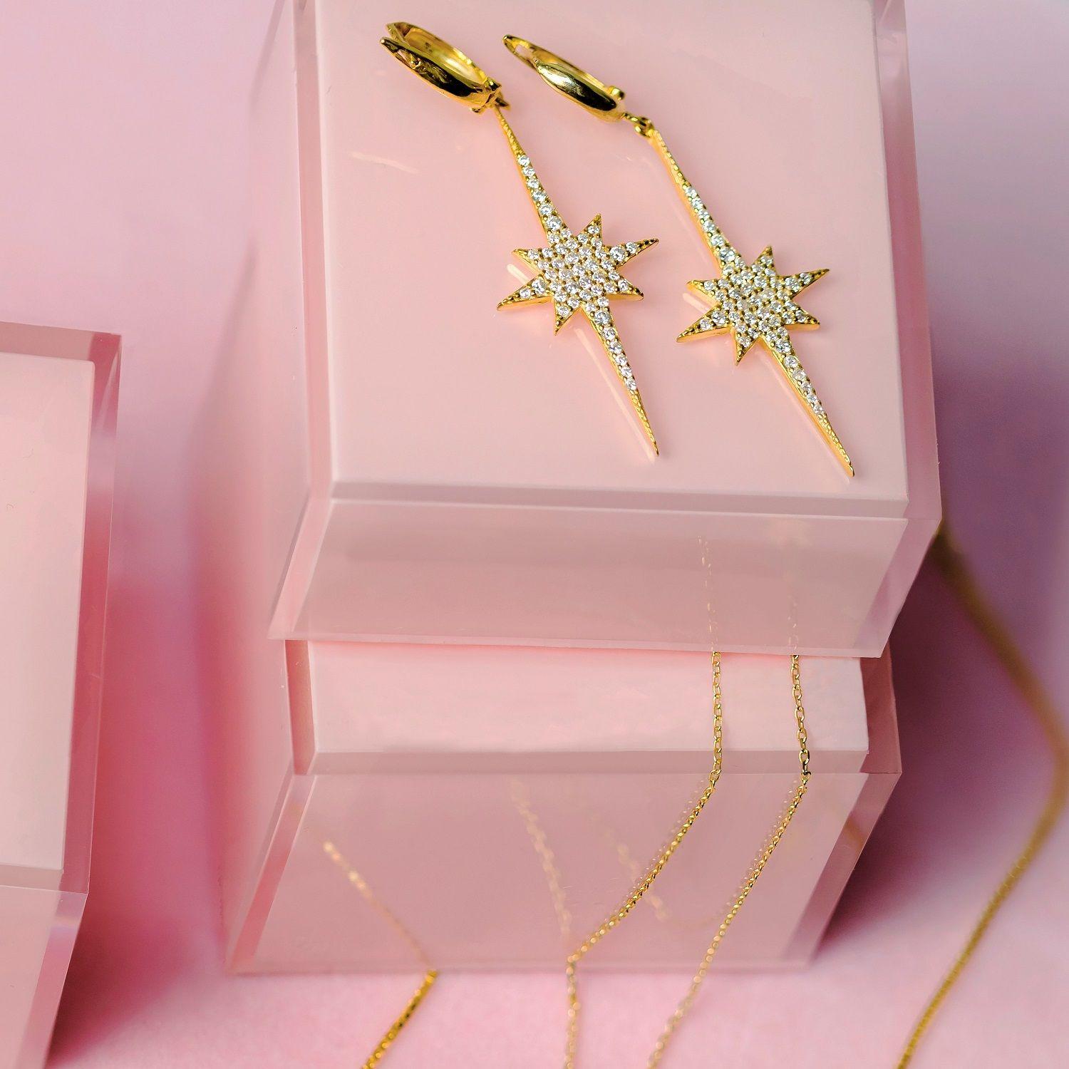 Aros  Estrella Estelar Vermeil-1