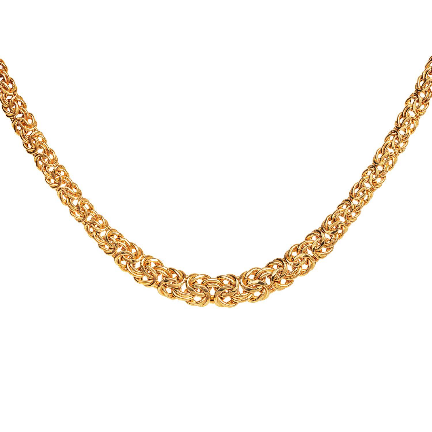 Collar Bizantino Oro Amarillo 18K-0