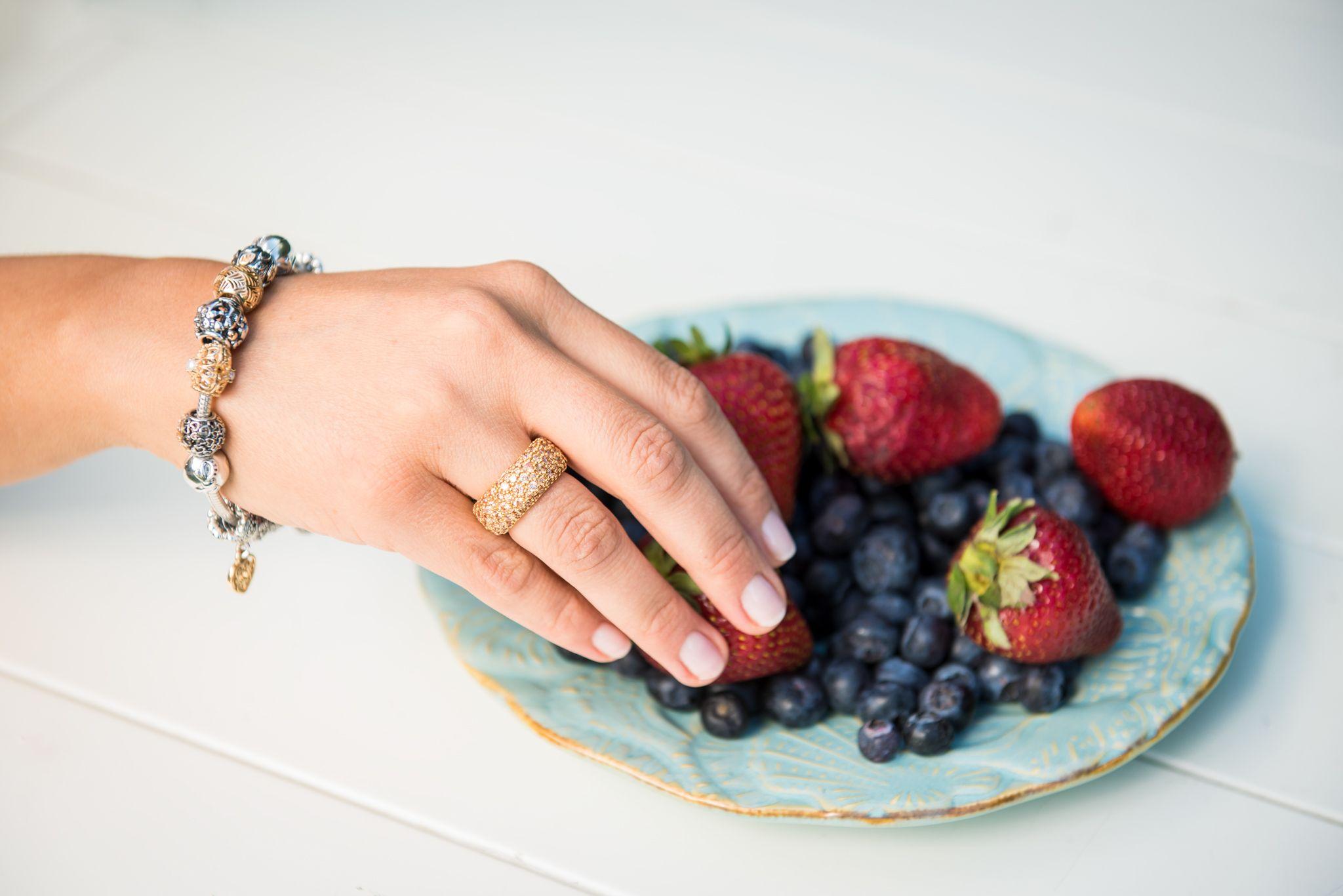 Anillo Thomas Sabo Ancho Con Circones Cobrizo #12-1